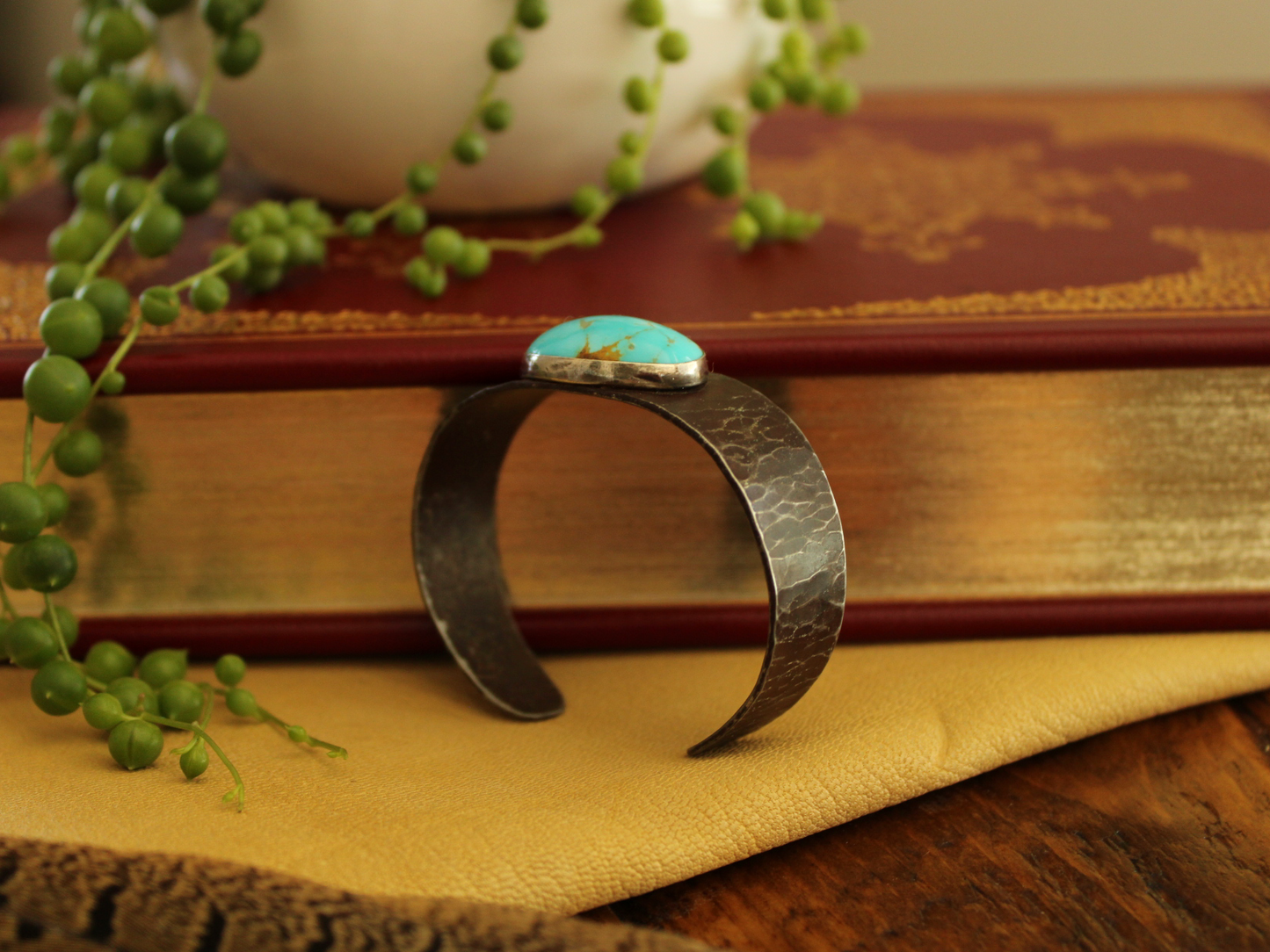 “The Midnight Moon” Cuff With Turquoise